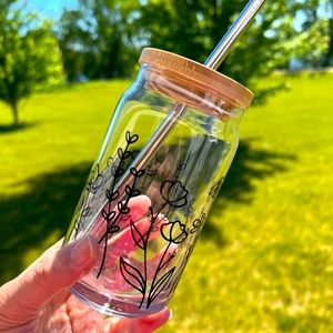 Beer Glass Can wildflowers 🌸